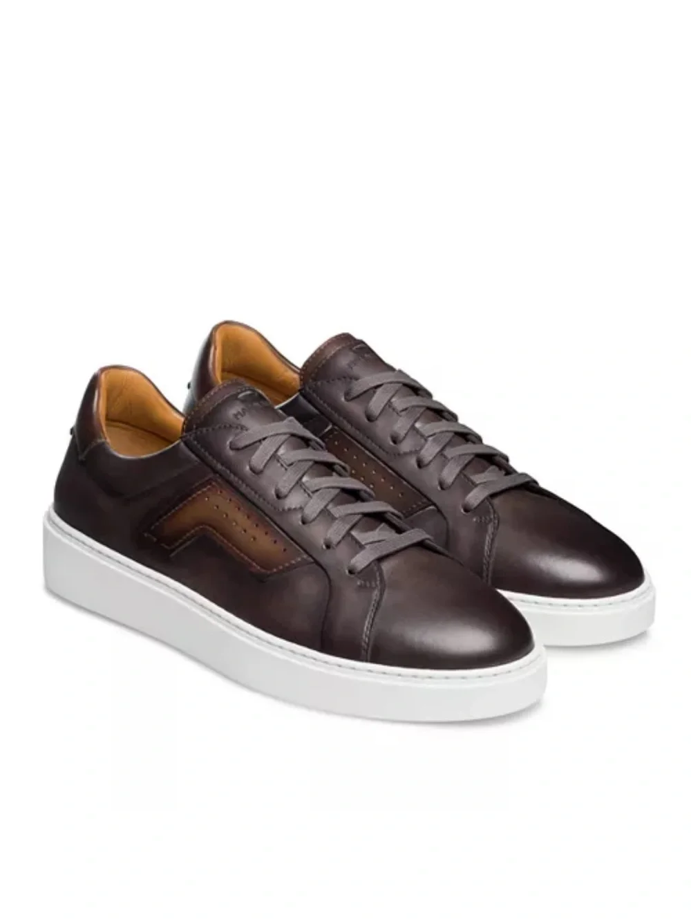 Magnanni Men's Phoenix Lace Up Sneakers Core: Grey/Brown size 10 Like new/no box